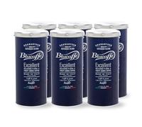 Lucaffé - 6 latas de café en grano natural Blucaffé, 500 Gr | Café en grano de especialidad italiana para espresso | Tueste Medio | Sabor afrutado y floral, cremoso | Aroma intenso y persistente