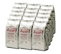 Lucaffé - Cafe en grano natural Decaffeinato, 15 bolsas de 700 Gr | Café en grano de especialidad italiana para espresso descafeinado | Tueste oscuro | Sabor dulce y afrutado, cremoso | Aroma intenso