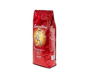 Lucaffé - Cafe en grano natural Pulcinella, 1 Kg | Café en grano de especialidad italiana para espresso | Tueste oscuro | Sabor con cuerpo y licor | Aroma intenso y envolvente