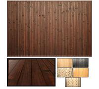 LucaHome - Alfombra de Bambú Uganda Ideal para Interior, Alfombra para Cocina, Salón, Despacho, Dormitorio con Cenefa, Antideslizante (Chocolate, 60x90cm)