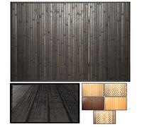 LucaHome - Alfombra de Bambú Uganda Ideal para Interior, para Cocina, Salón, Despacho, Dormitorio con Cenefa, Antideslizante (Dark Grey, 60x90cm)