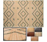 LucaHome - Alfombra de Bambú Uganda para Interior, Cocina, Salón, Despacho, Dormitorio Con Cenefa, Antideslizante (Grecas, 160x230cm)