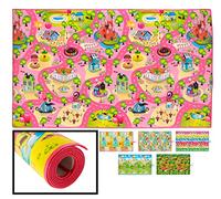 LucaHome - Alfombra Infantil Educaplay Castillos 120x200cm | Educativa Acolchada y Resistente | Suelo Antideslizante