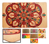LucaHome - Alfombrilla Pasillo NERÓN Mandala 1 40x70cm - Antideslizante Alfombra - Tapetes para Sala - Alfombra Salon, felpudos de Interior, alfombras Pasillo
