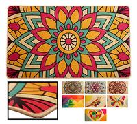 LucaHome - Alfombrilla Pasillo NERÓN Mandala 4 40x70cm - Antideslizante Alfombra - Tapetes para Sala - Alfombra Salon, felpudos de Interior, alfombras Pasillo