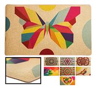 LucaHome - Alfombrilla Pasillo Novofloor Mariposa 40x70cm - Antideslizante Alfombra - Tapetes para Sala - Alfombra Salon, felpudos de Interior, alfombras Pasillo