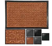 LucaHome - Felpudo Entrada casa de CIPRO Antideslizante, Felpudo, fácil Limpieza, Felpudo Absorbente alcolchado, Fepudo para Exterior e Interior (Marron Geometrico, 45x75 cm)