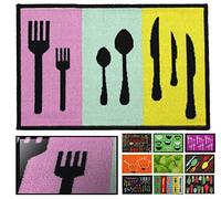 LucaHome - Felpudo Cocina moqueta Antideslizante Muy Absorbente, Felpudo Tricolor 40x60 cm, Felpudo para Interior, Lavable en Lavadora