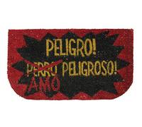 LucaHome - Felpudo Coco Antideslizante 40x70, Entrada Casa Amo Peligroso, Tapete Interior o Exterior