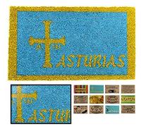 LucaHome - Felpudo Coco Natural 40x70 Antideslizante, Felpudo de Coco Asturias Cruz, Felpudo Absorbente Entrada casa, Ideal para Exterior o Interior