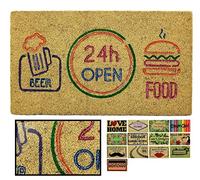 LucaHome - Felpudo Coco Antideslizante 40x70, Entrada Open 24h, Tapete Interior o Exterior