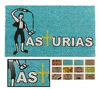 LucaHome - Felpudo de Coco Antideslizante 40x70, Entrada Casa Sidrero Asturiano, Tapete Interior o Exterior