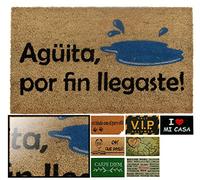 LucaHome - Felpudo de Coco Natural 70x40 Con Base Antideslizante, Divertido Aguita, Por Fin Llegaste, Absorbente Para Entrada Casa, Ideal Para Puerta Exterior o Pasillo