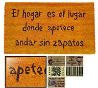 LucaHome - Felpudo de Coco Natural 70x40 con Base Antideslizante, Divertido Andar Sin Zapatos, Absorbente para Entrada de Casa, Ideal para Puerta Exterior o Pasillo