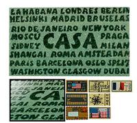 LucaHome - Felpudo de Coco Natural 70x40 Con Base Antideslizante, Divertido Capitales Casa, Absorbente Para Entrada, Ideal Para Puerta Exterior o Pasillo