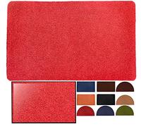 LucaHome - Felpudo de Coco Sintético 40x70cm Rojo Con Base Antideslizante, Liso y Absorbente. Ideal Para Entrada de Casa, Puerta Exterior o Pasillo