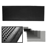 LucaHome - Felpudo Entrada Casa 26x76cm - Goma con Picos Antideslizante para Exterior y Lluvia - Alfombra de Fácil Limpieza - Negro