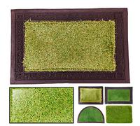 LucaHome - Felpudo Entrada casa 37x52 cm de Goma y Césped Artificial 20mm Base Antideslizante, Felpudo, fácil Limpieza, Felpudo Absorbente, Fepudo para Exterior e Interior
