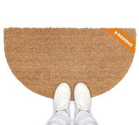 LucaHome - Felpudo de Coco Natural 40x70cm semiluna con Base Antideslizante, Felpudo de Coco Liso. Felpudo Absorbente Entrada casa, Ideal para Puerta Exterior o Pasillo
