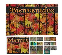 LucaHome - Felpudo Entrada casa de Goma-Flocada 40x70 cm Arizona Forma Base Antideslizante- fácil Limpieza- Felpudo Absorbente Acolchado- Fepudo para Exterior e Interior (Flores)