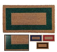 LucaHome - Felpudo Entrada casa - Felpudo Fibra de Coco Natural Antideslizante - Original y Elegante - Exterior e Interior - Resistente para hogar, Oficina, terraza y jardín (Verde, 50 x 90 cm)
