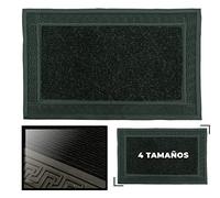 LucaHome - Felpudo Entrada casa Negro 37x52 cm Rectangular de Goma-Moqueta Base Antideslizante, Felpudo, fácil Limpieza, Felpudo Absorbente, Fepudo para Exterior e Interior