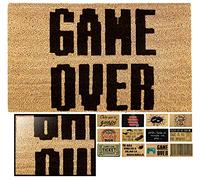 LucaHome - Felpudo Entrada casa Original y Divertido de Coco Natural - Felpudo Game Over 40x70 - Ideal para Puertas de Exteriores Cubiertas, pasillos y entradas de hogares