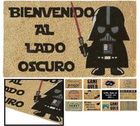 LucaHome - Felpudo Entrada Casa Original y Divertido de Coco Natural - Felpudo Lado Oscuro 40x60 - Ideal para Puerta Exterior o Pasillo