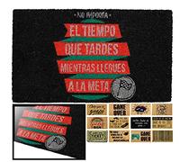 LucaHome - Felpudo Entrada casa Original y Divertido de Coco Natural - Felpudo Llegar Meta 40x70 - Ideal para Puertas de Exteriores Cubiertas, pasillos y entradas de hogares