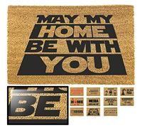 LucaHome - Felpudo Entrada casa Original y Divertido de Coco Natural - Felpudo May my Home 33x60 - Ideal para Puertas de Exteriores Cubiertas, pasillos y entradas de hogares