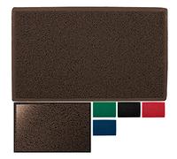 LucaHome - Felpudo Mascotas Rizo PVC con Base Antideslizante Marrón Rectangular, Felpudo Absorbente Ideal para Comida y Bebida de tu Mascota, Felpudo 45x75cm, Felpudo para Interior y Exterior