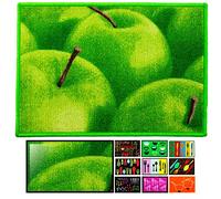 LucaHome - Felpudo Moqueta Antideslizante Muy Absorbente para Cocina, Manzanas 50x130 cm, Interior, Lavable en Lavadora