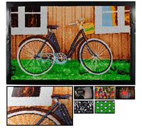 LucaHome - Felpudo Orlando de Goma y PVC Antideslizante Muy Absorbente, Felpudo Bicicleta 40x60cm Goma y PVC, Felpudo para Exterior e Interior