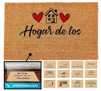 LucaHome - Felpudo Personalizado | Felpudos Originales | Coco Personalizable 40x70cm | Antideslizante (Casa Hogar)