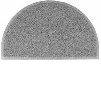 LucaHome - Felpudo Rizo Villena Gris Semiluna 45x75cm Con Base Antideslizante Muy Absorbente, Rizos PVC Para Exterior e Interior