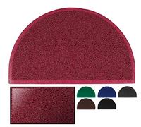 LucaHome - Felpudo Rizo Villena Rojo Semiluna 45x75cm Con Base Antideslizante Muy Absorbente, Rizos PVC Para Exterior e Interior