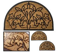 LucaHome - Felpudo Sprint 2 45x75cm Entrada a casa Premium, Felpudo 100% Fibra de Coco Natural con Forma Semicircular y Ideal para Exteriores