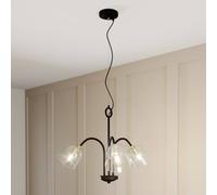 Lucande Anjita colgante pantallas vidrio, 3 luces