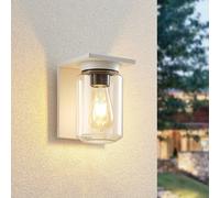 Lucande Lámpara de pared exterior Semka (Moderno) en Blanco hecho Aluminio (1 llama, E27) lámparas para aplique lámpara LED