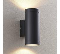 Lucande aplique de exterior Thomke, 2 luces, antracita, aluminio