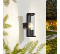 Lucande aplique de exterior Zanta, altura 28,2 cm, IP65, negro