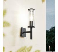 Lucande aplique de exterior Zanta, altura 39 cm, IP54, negro