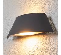 Lucande Aplique de pared exterior LED trapez. Glen IP65