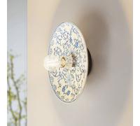 Lucande aplique de pared Faelira, azul/blanco, cerámica