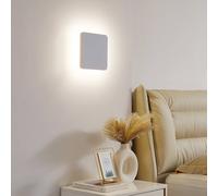 Lucande Aplique de pared LED Elrik, blanco, 22 cm de altura, metal