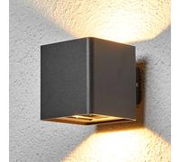 Lucande Aplique LED para exterior Aaron, antracita, IP54, arriba/abajo