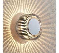 Lucande Aplique LED para exterior Keany, metal, Ø 16 cm, IP54