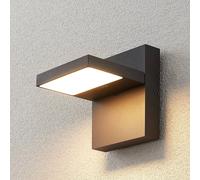 Lucande aplique LED para exterior Silvan, antracita, IP65, 14 cm