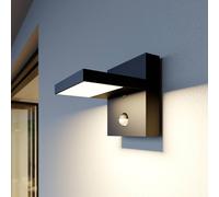 Lucande aplique LED para exterior Silvan, antracita, sensor, IP54