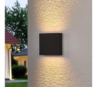 Lucande Aplique LED para exterior Trixy, antracita, metal, IP54